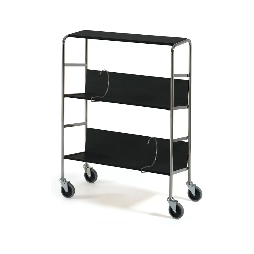 Binder trolley long with top shelf